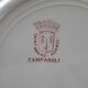 Set of 6 hollow plates Terre de Fer XIXth Saint Amand "Campanule" "Anémone"