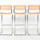3 tabourets de bar vintage Cesca, Marcel Breuer, années 70
