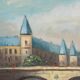 Michel PABOIS : Bateau de la Conciergerie, huile sur toile sur toile signée