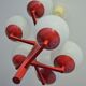 Ceiling chandelier Vintage design lamp from the 60s/70s space age