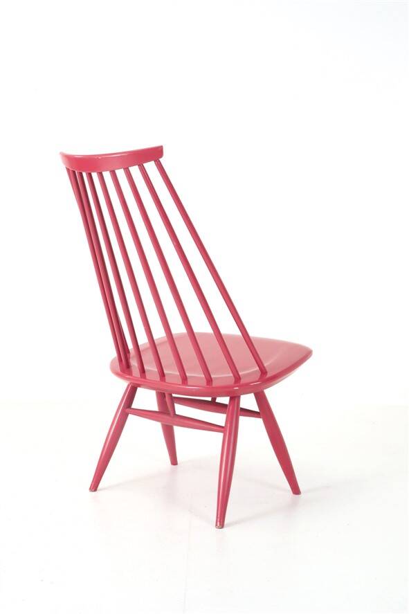 Asko / Ilmari Tapiovaara "Mademoiselle" spindle-back armchair / mid-century modern design / Finland / 1950s-60s