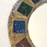 Vintage lead and talosel mirror by Iréna Jaworska 70s