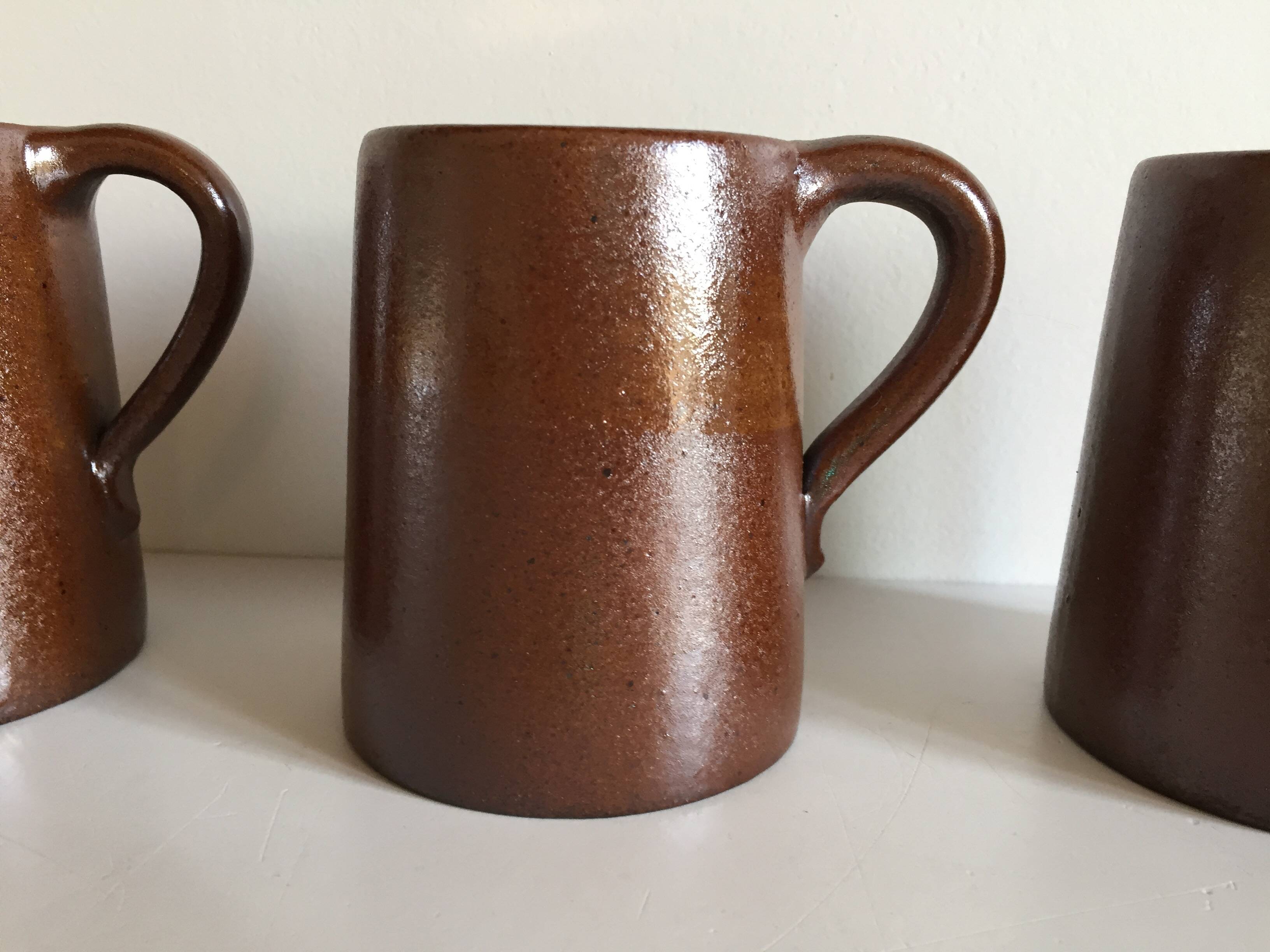 3 vintage marais stoneware mugs