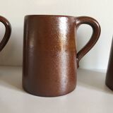 3 mugs grès du marais vintage