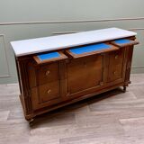 Large louis xvi style mahogany commode
