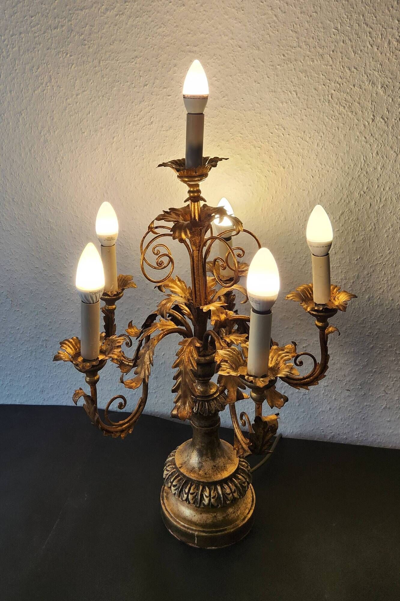 Antique gilded hand-forged hand-carved Florentine Louis XV, Italy