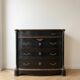 Napoleon III black and brass commode