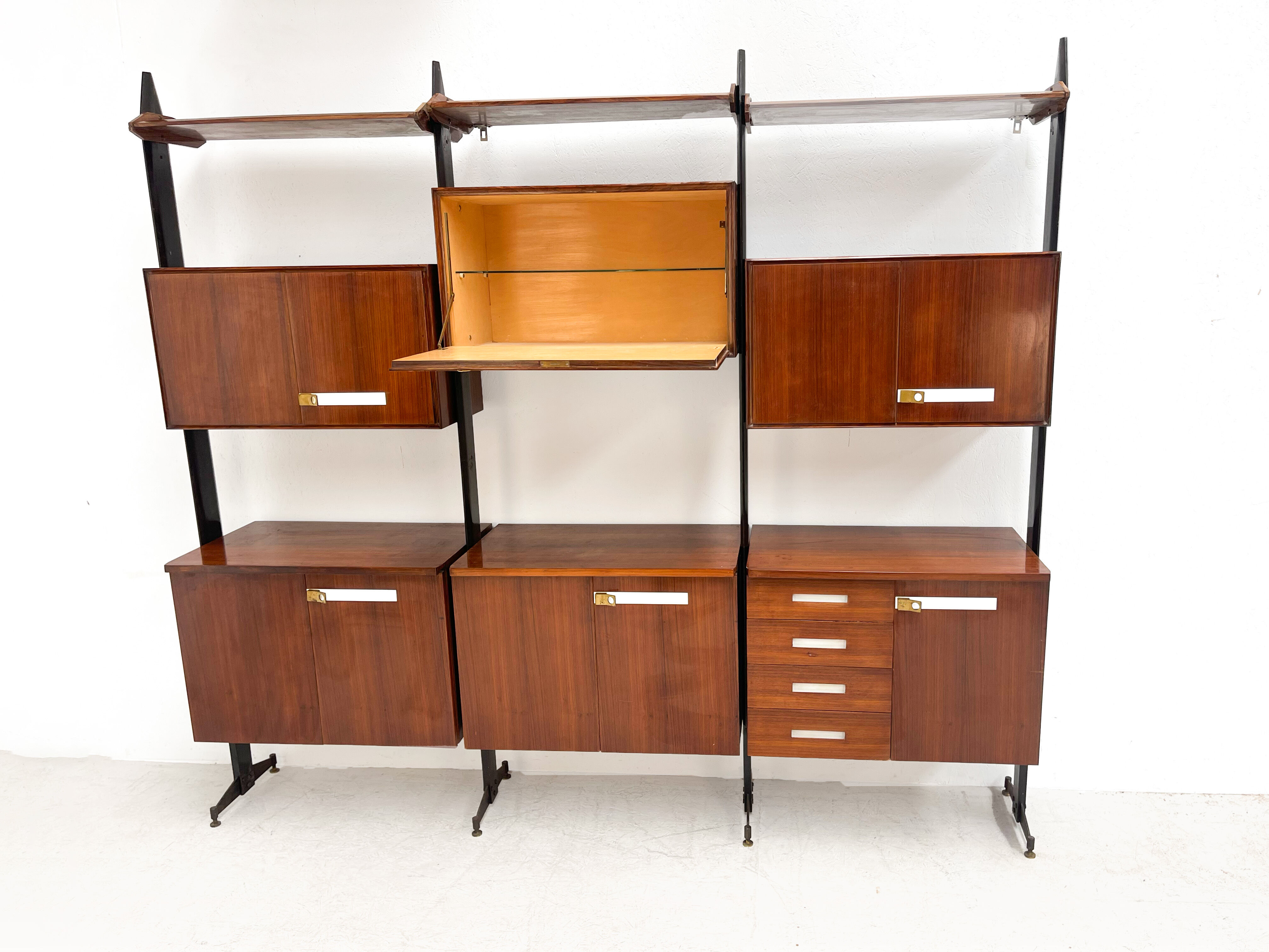 Mid centuryitalian free standing wall unit, 1960s