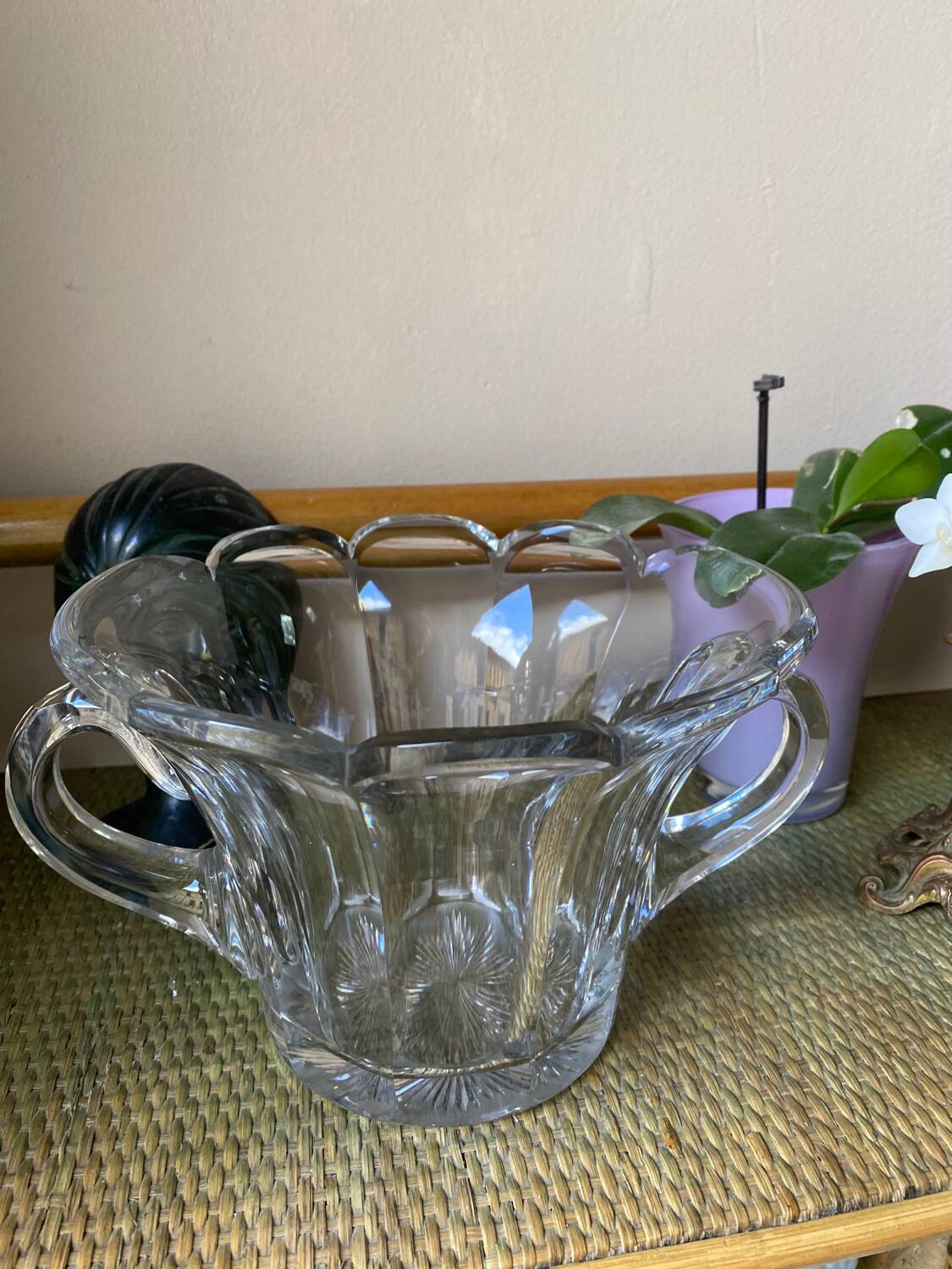 Molded pressed glass cup