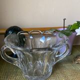 Molded pressed glass cup