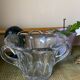 Molded pressed glass cup