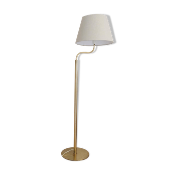 Sculptural modern brass floor lamps from the mid-century Luxus, Sweden, 1970s.