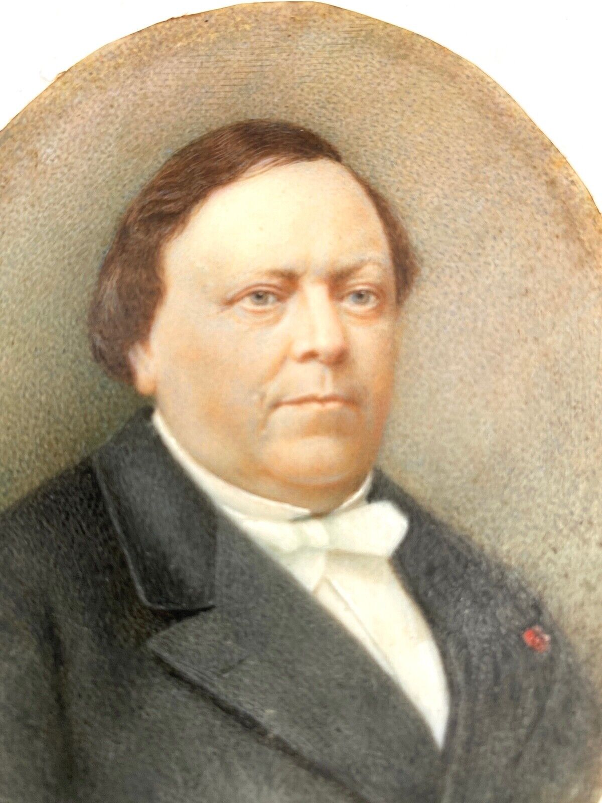 Miniature painted,  signature to identify nineteenth century man