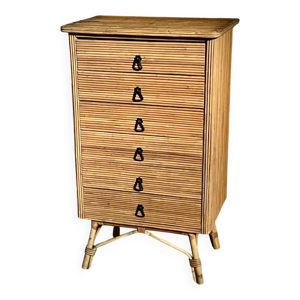 commode en rotin, années