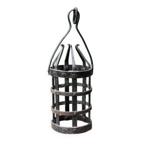 Suspension cage en fer forgé riveté — Beyit