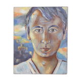 Portrait of a man on canvas