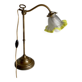 Adjustable desk lamp 1900 jeweller's lamp brass