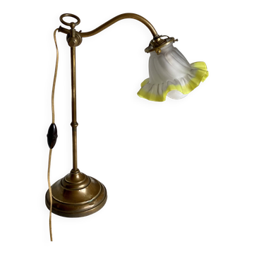 Lampe de bureau réglable 1900 lampe de bijoutier laiton