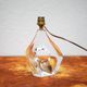 Daum France crystal lamp, vintage lamp, sculptural lamp