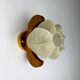 Pear-shaped "Cocoon" wall sconce, resin and pine wood, Italy, 1970s