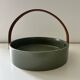 Scandinavian plateau with leather handle