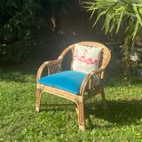 Pair of rattan armchairs