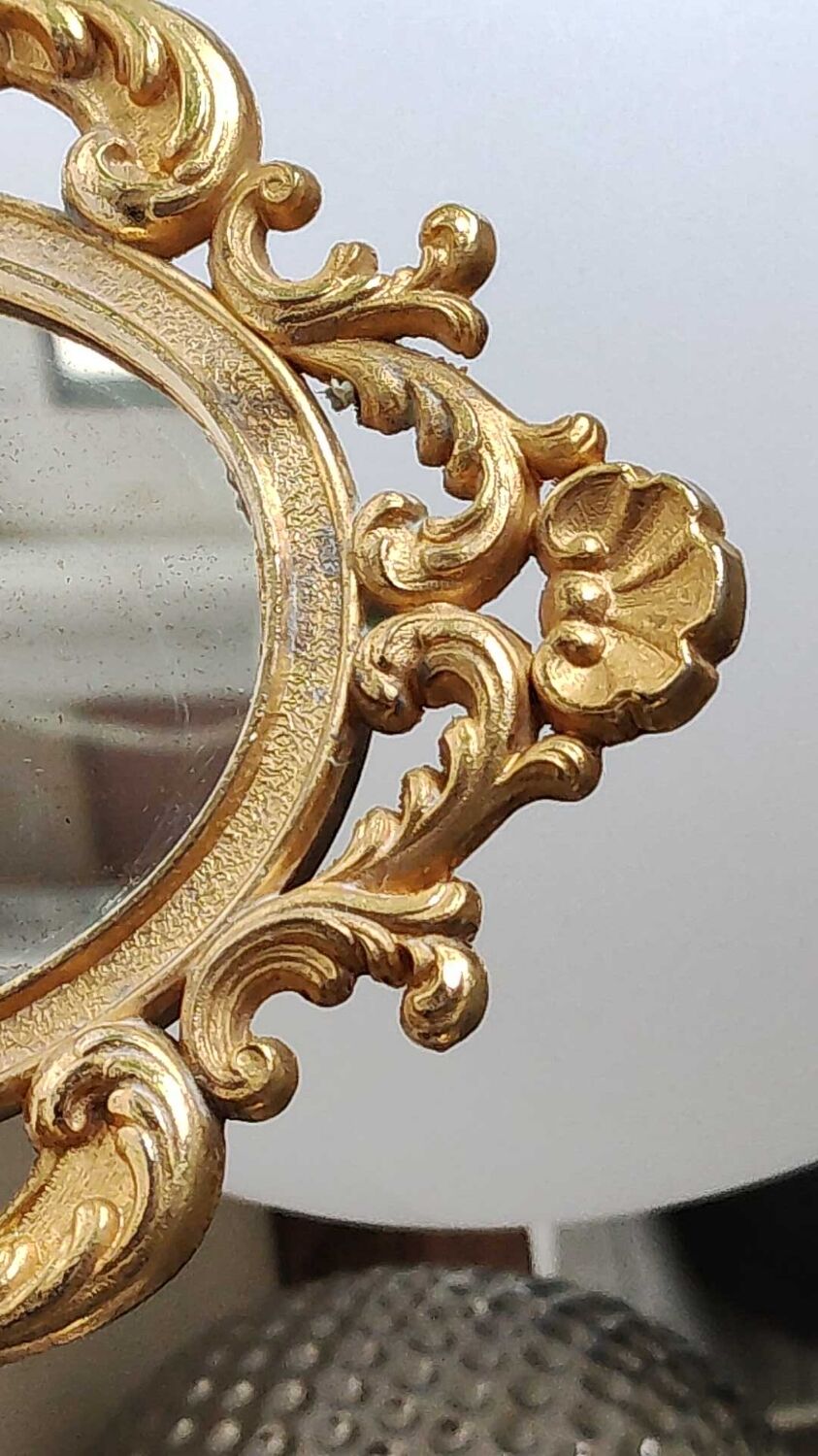 Table mirror on psyche style Louis XV 19,5x14,5cm