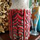Red and white vintage keramik vase