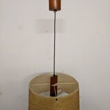 Danish teak and fiberglass pendant lamp from the 50s/60s