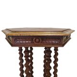 French Walnut Plant Table On Twisted Legs, Circa 1880