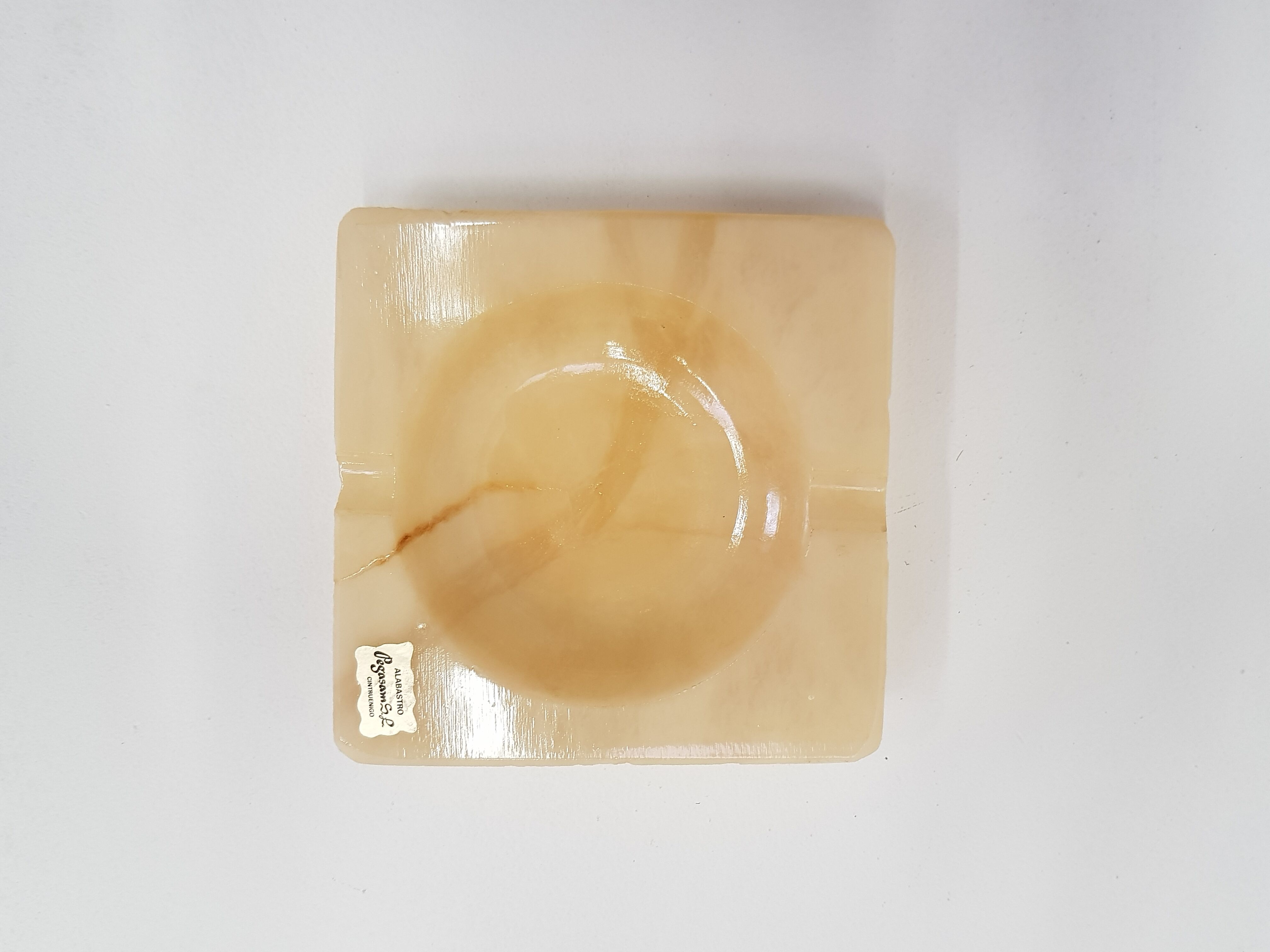 Alabaster vintage ashtray
