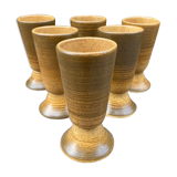 Set of 6 XL sandstone mazagrans