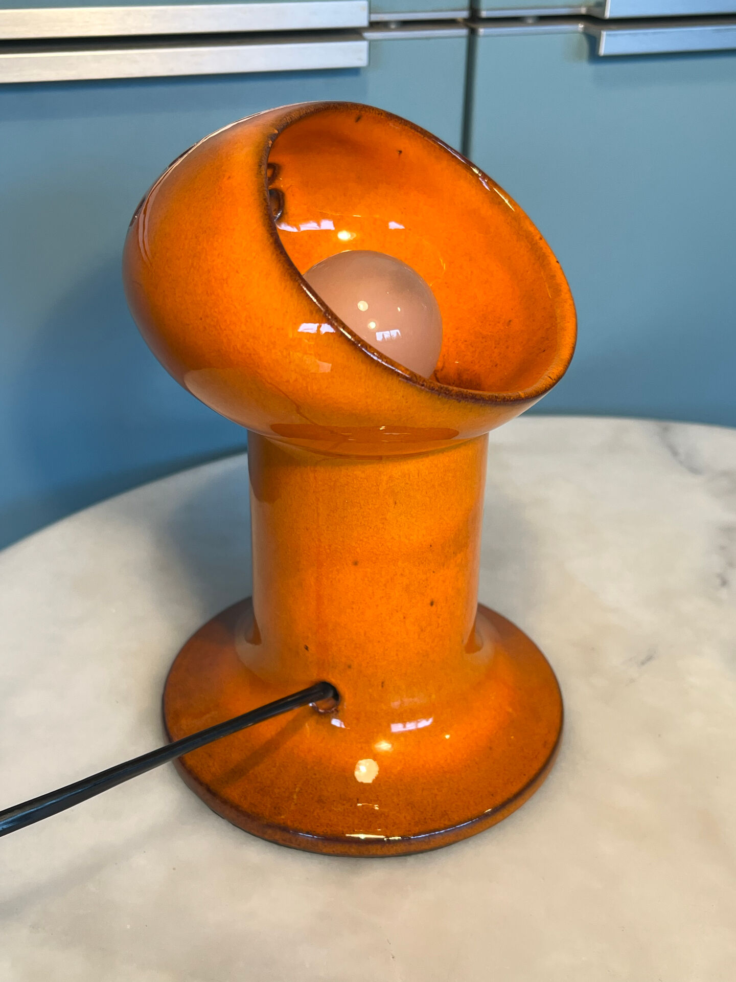 Lampe céramique space age style Marcello Cuneo