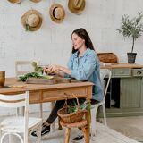 Raw vintage table / desk