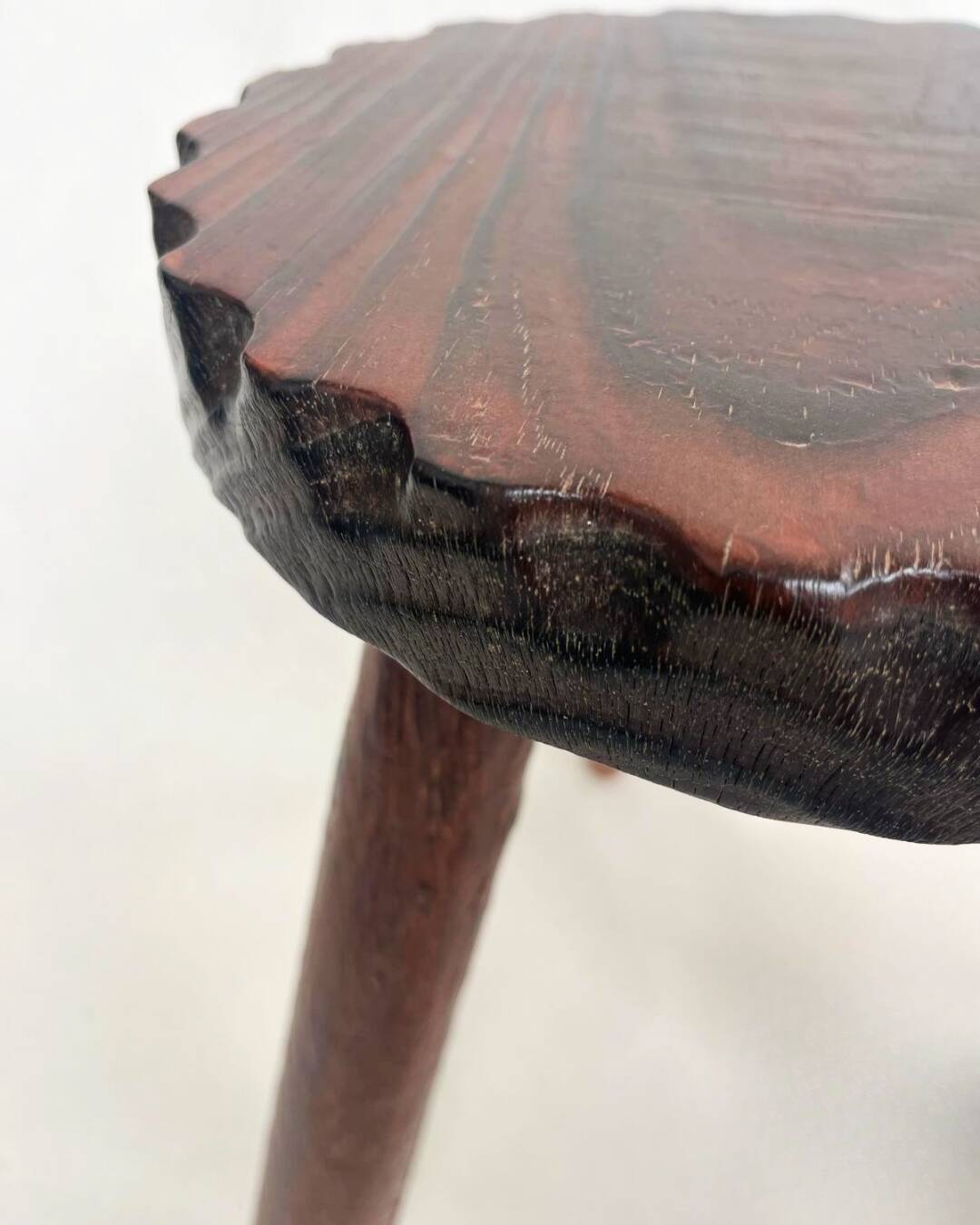tripod stool with raw charm