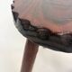 tripod stool with raw charm
