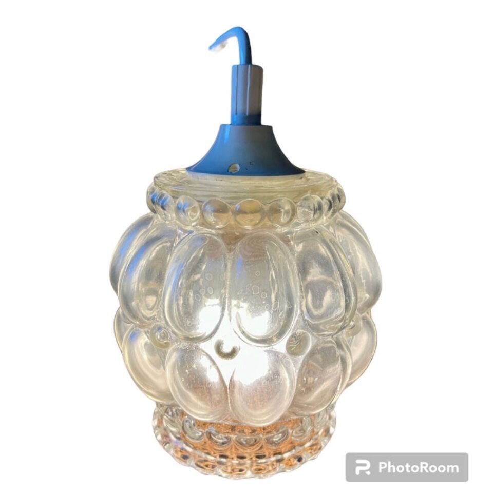 Vintage bubble glass pendant light