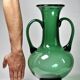 Vintage mouth-blown Etruscan style Empoli amphora vase
