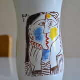 Ceramic vase after picasso " head leaning on the hands " 1962