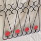 Coat hook, wrought iron and ceramic coat rack