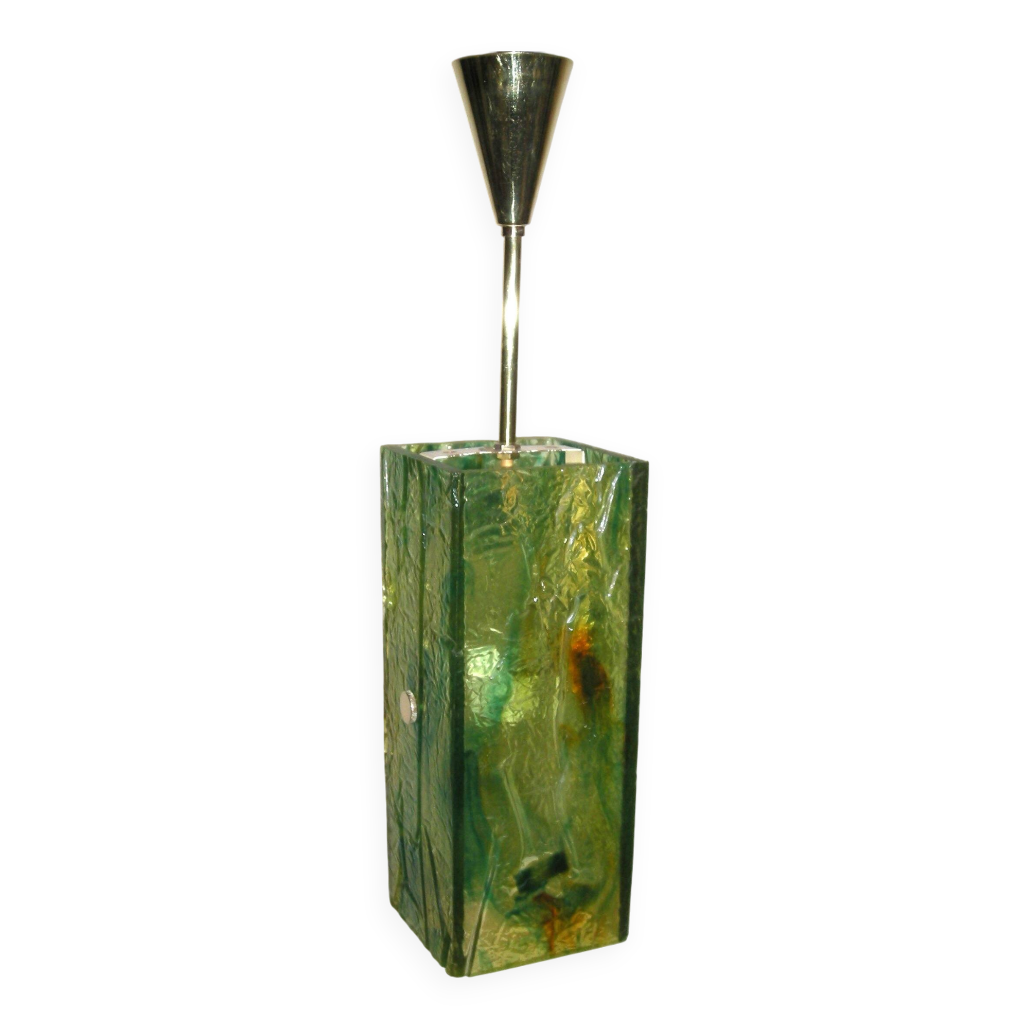 Resin pendant light in the style of Pierre Giraudon from the 60s - 70s