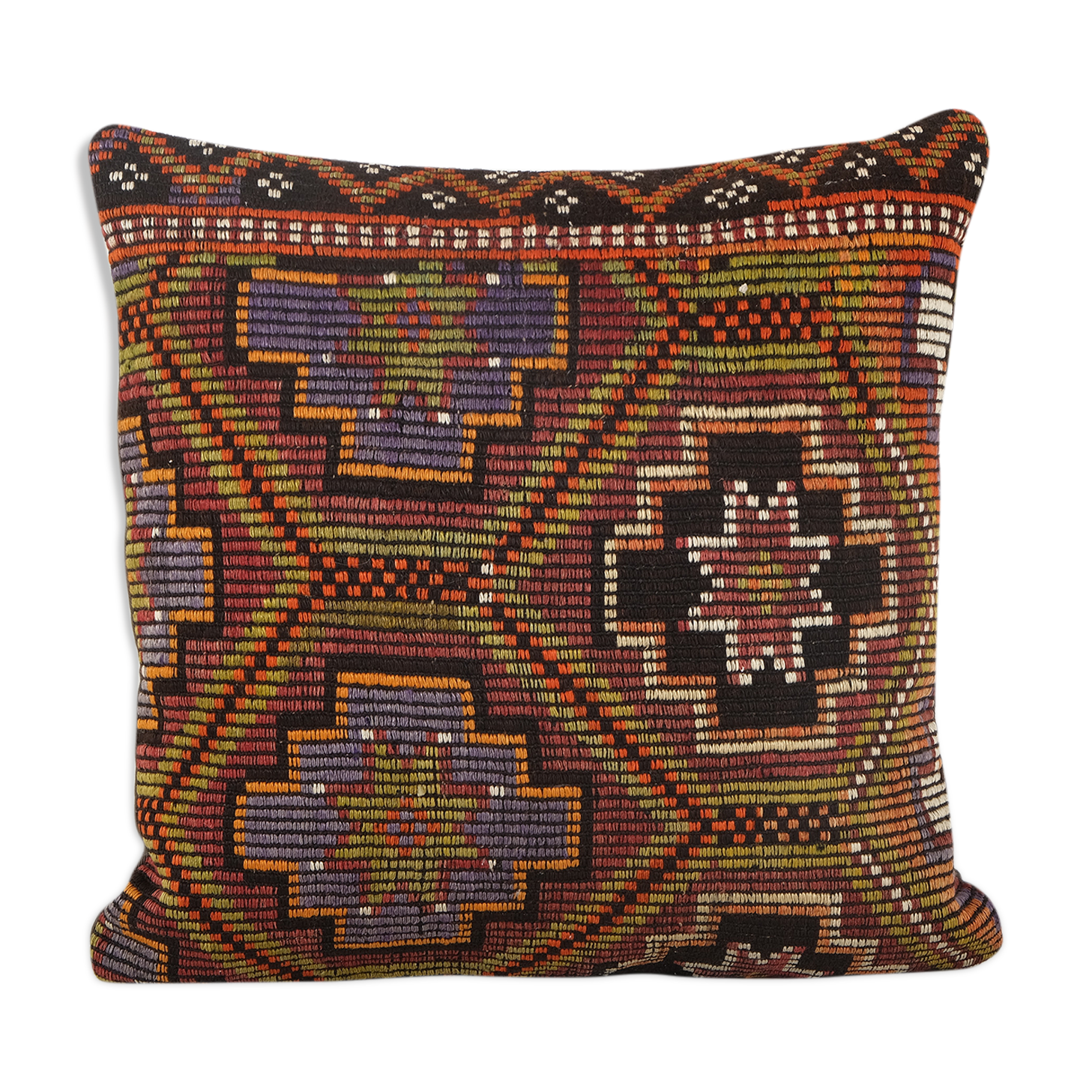 Square oversize turkish kilim pillow cover