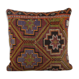 Square oversize turkish kilim pillow cover