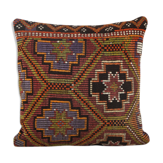 Square oversize turkish kilim pillow cover