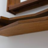 Mirror and its console in mahogany. 1970s.