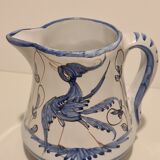 Moustier milk pot decorating blue birds