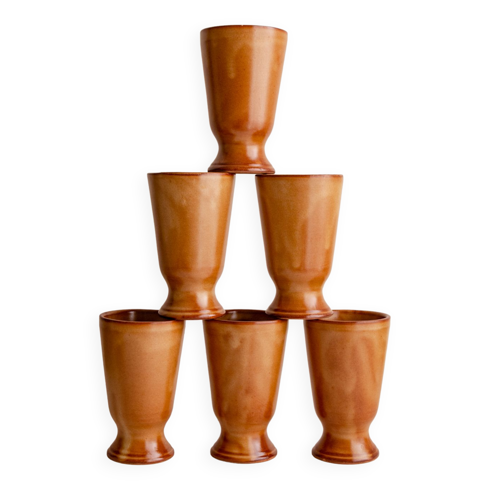 lot of 6 Mazagran terracotta