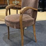 Art Deco bridge armchair in beech