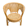 Rattan armchair Vintage bamboo 1970