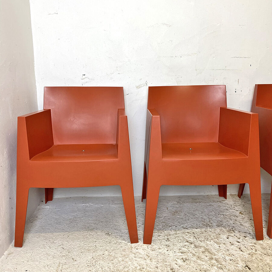 Set of 8 Toy chairs by philippe starck for Driade made in italy